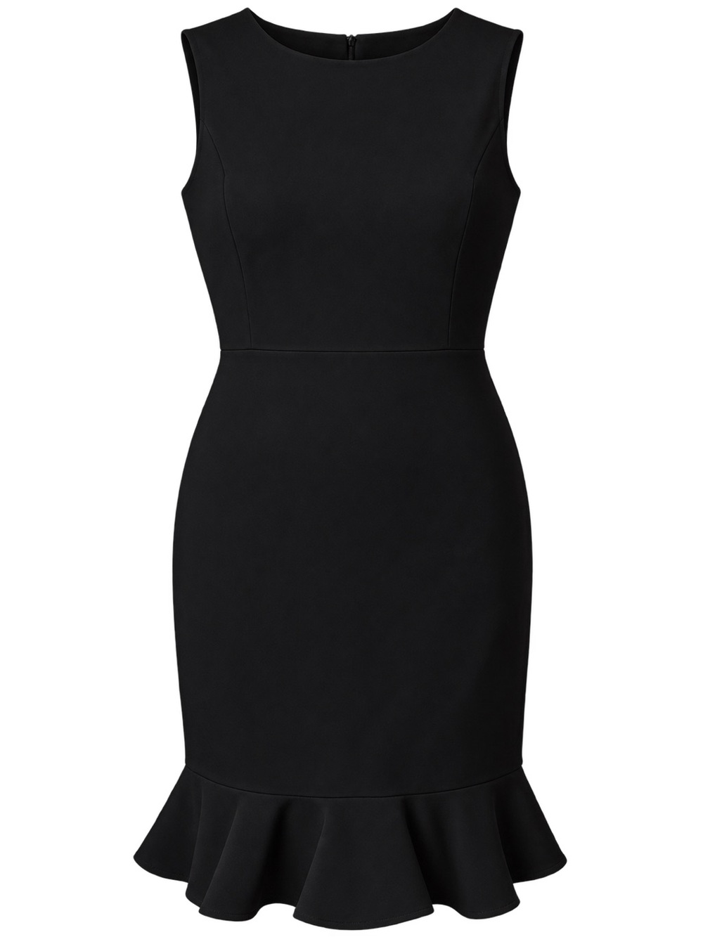 Anne Klein Black Flounce Hem Sheath Dress Size 12 NWT MSRP $119